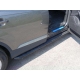 Пороги алюминиевые ТСС с накладкой чёрные для Audi Q7 2015-2021