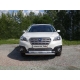 Защита передняя овальная 75х42 мм ТСС для Subaru Outback 2015-2021