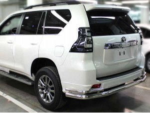 Защита заднего бампера "волна" d-76+43 для Toyota Land Cruiser Prado 150 STYLE 2019 – н.в. LCPR19_3.3S