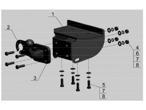 ТСУ Фаркоп Avtos на Volkswagen Amarok № VW 26